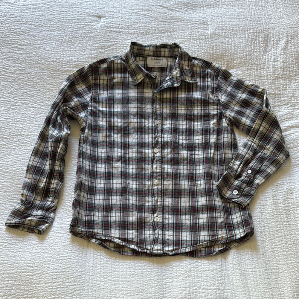 GAP Black and White Casual Button Down Shirt